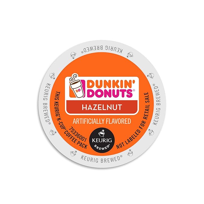 Dunkin Donuts Hazelnut Flavored Coffee K-Cups for Keurig K Cup Brewers (96 Count)