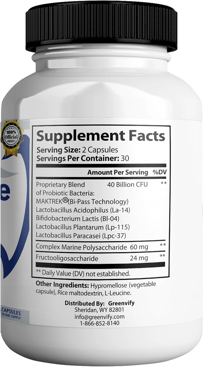 Dentipure Max Probiotic Supplement 40 Billion CFU 60 Capsules Supports Teeth and Digestive Health (10)