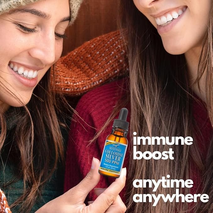 Natural Path Silver Wings - Colloidal Silver 500 ppm - Pure Mineral Supplement - Immune Support for Your Family - Powerful Healing Without a Bad Taste (4fl oz/120ml)