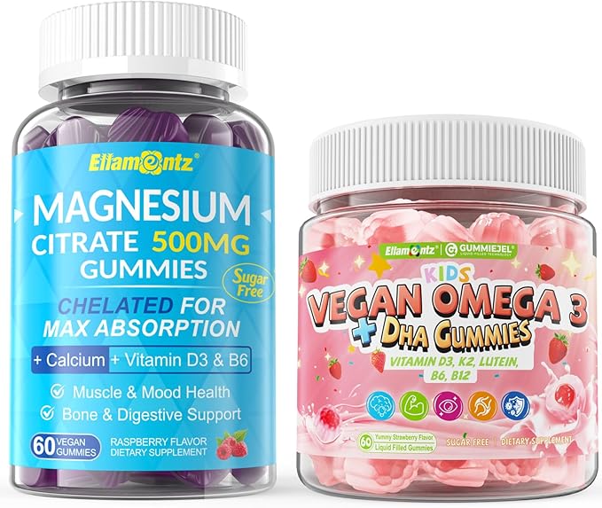 Omega 3 Gummies for Kids &amp Magnesium Citrate Gummies