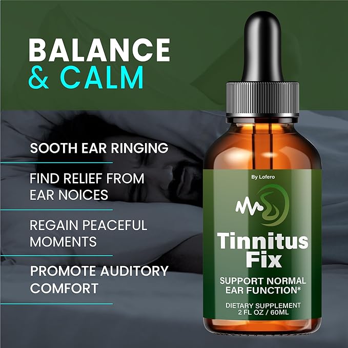 (2 Pack) Tinnitus Fix Drops TinnitusFix Liquid Supplement Premium Ear Support Formula Natural Comfort Relief Vitamins Ringing Ears Health Beauty Wellness Inner Balance Hearing Care Clarity (4 oz)