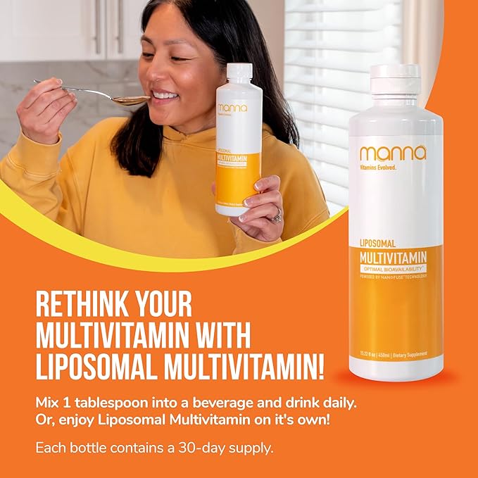 Manna Vitamins Evolved Liposomal Multivitamin - Daily Multivitamin Provides 20 Vitamins and Minerals - Multivitamins for Men and Women - Boosts Immune System Supports Energy and Metabolism 3 Pack