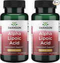 Swanson Alpha Lipoic Acid - Natural Supplement Supporting Healthy Blood Pressure Levels Already Within a Normal Range - Promotes Carbohydrate Metabolism - (60 Capsules 600mg Each) (2 Pack)