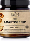 Anima Mundi Apothecary Organic Mushroom Supplement - Adaptogenic Mushrooms + Cacao - Uplifting Powder with Organic Lion's Mane Shiitake Chaga &amp More - Add to Coffee Tea &amp Smoothies (4oz / 1