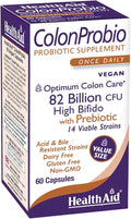 HealthAid ColonProbio 82 Billion with Prebiotic 14 Strains Once Daily 60ct Optimum Colon Care Acid &amp Bile Resistant Dairy Free Gluten Free Non-GMO High Bifido