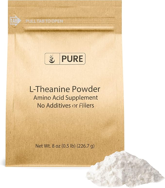 PURE ORIGINAL INGREDIENTS L-Theanine (8 oz) Amino Acid Supplement No Additives or Fillers