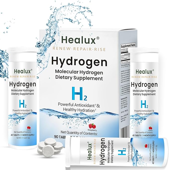 Hydrogen Water Tablets 12 PPM – Molecular H₂ Tablets with Magnesium | h2 tab Lab Tested Antioxidant Support for Energy Cellular Health Recovery &amp Cognitive Function 90 Count Raspberry