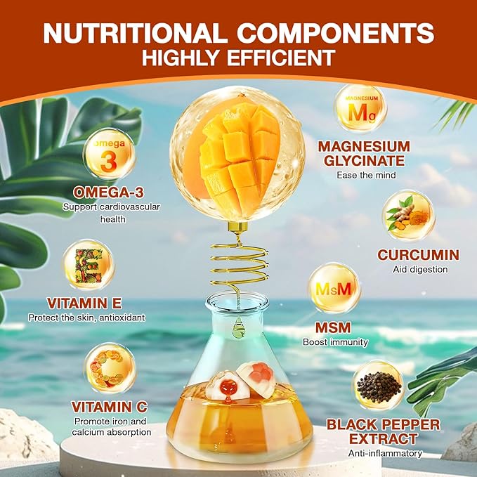 Vegan Omega-3 Gummies - Fish Oil Omega 3 Supplements Alternative for Adults - Algae DHA 600mg &amp EPA 400mg Vitamin D3 K2 - No Fish Taste - for Brain Eye Immune Support - Sugar Free120 Count
