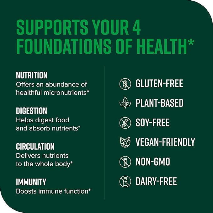 Vibrant Health Green Vibrance Includes 65 Plant-Based Superfoods 25 Billion Probiotics Fiber Adaptogens &amp Enzymes 30 Servings