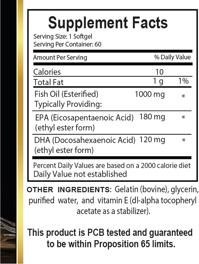 Fish Oil Premium - Fish Oil Supplement with EPA &amp DHA Natural Fish Oil Capsules Omega 3 Fish Oil for Healthy functionality Support 2 Bottles 120 Capsules