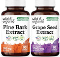 Wild &amp Organic Pine Bark Extract 90 Capsules &amp Grape Seed 90 Capsules
