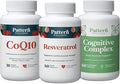 Pattern Wellness Healthy Aging Bundle - CoQ10 Resveratrol Cognitive Complex - Promotes Timeless Health &amp Wellness - 3 Pack All-Natural Vegan-Friendly Formulas