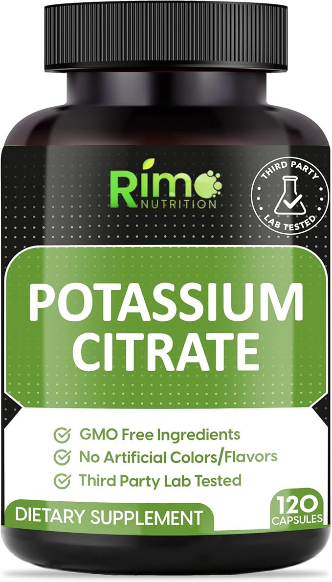 Potassium Citrate Supplement - No Additives 120 Servings
