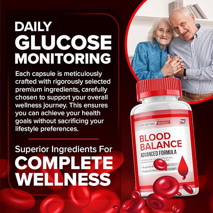 Blood Balance Capsules BloodBalance Advanced Supplement All Natural Formula to Maintain Healthy Levels Maximum Strength Daily Formula Blood Balance Reviews (2 Pack - 120 Capsules)
