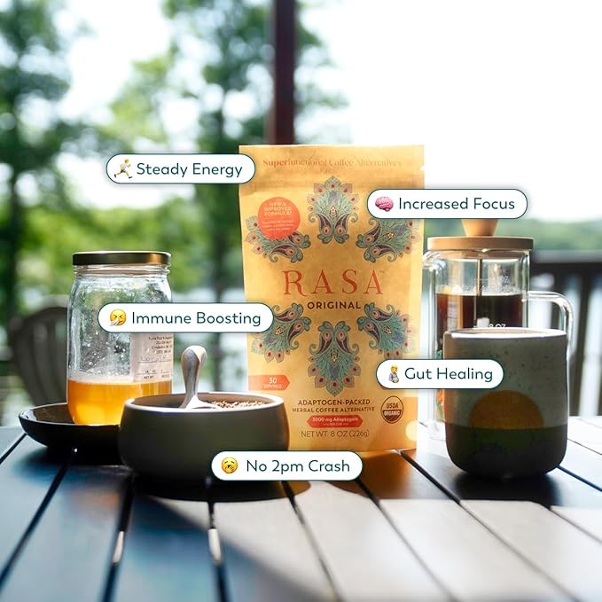 Rasa Original (AIP Diet Version) – Adaptogenic Mushroom Coffee Alternative | Made for Autoimmune Protocol Diet - No Nightshades | Ashwagandha-free Vegan Keto Whole 30 Ayurveda Wellness Tonic with
