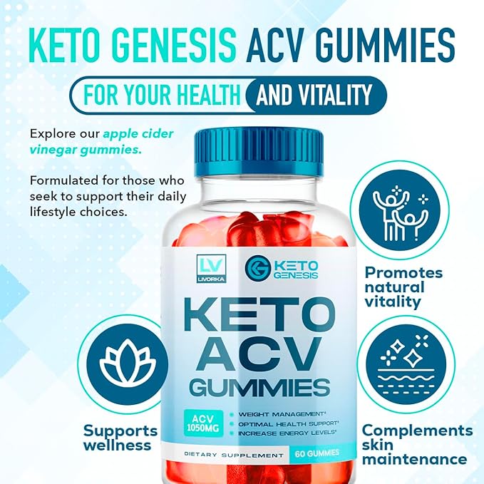 Keto Genesis Keto ACV Gummies Advanced Weight Loss Genesis Keto Ketogenesis Keto+ACV Gummies Keto Genesis Keto Genesis Gummies Ketogenesis Keto Plus ACV Gummy Supplement 1050mg 1 Month