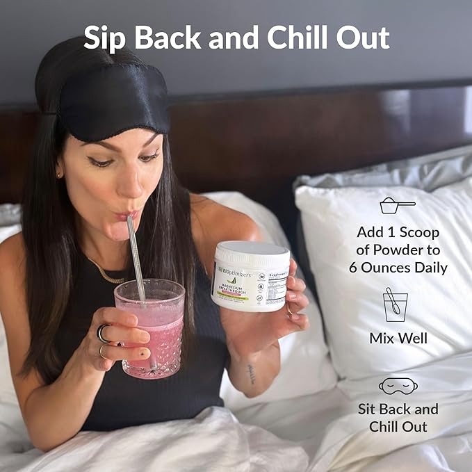 BIOptimizers Magnesium Breakthrough Drink - 8 Forms of Magnesium Electrolytes Sleep Health Stress Muscle Recovery Heart Support | Glycinate Citrate Malate- Tart Cherry