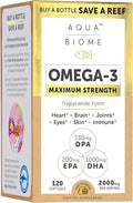Enzymedica Aqua Biome Fish Oil Maximum Strength 120 Count