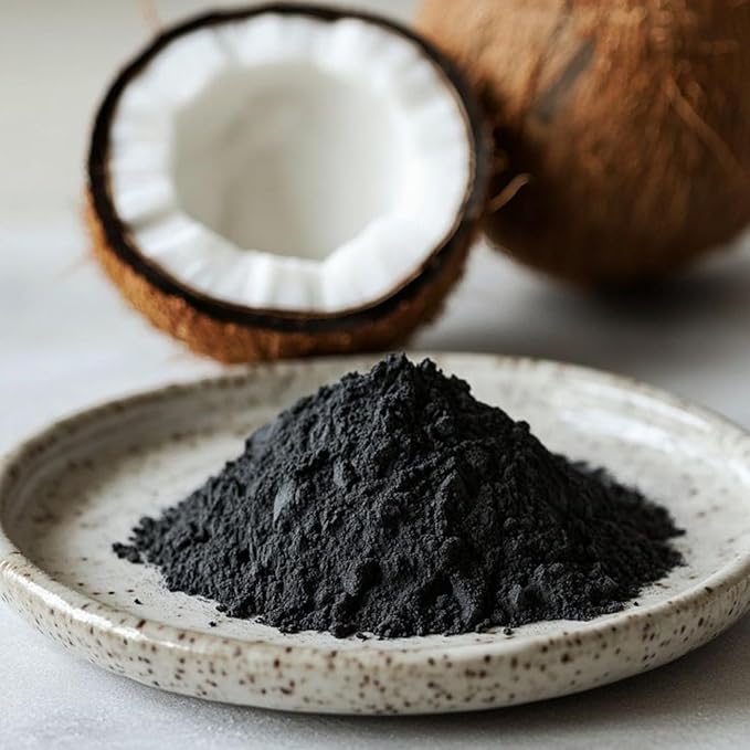 Organic Charcoal Powder Activated Charcoal Natural Vegan Organic GMO Free - Large Bottle 25 oz Powder - 3pack