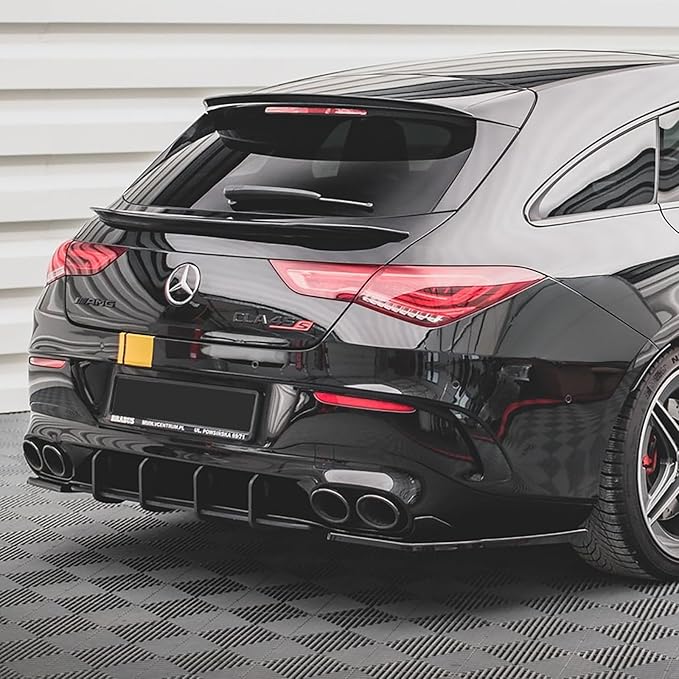 2pcs Rear Bumper Spoiler Diffuser Splitter Diffusor Lip Compatible with Mercedes-Benz CLA-Class C118 CLA35 CLA45S 2020+