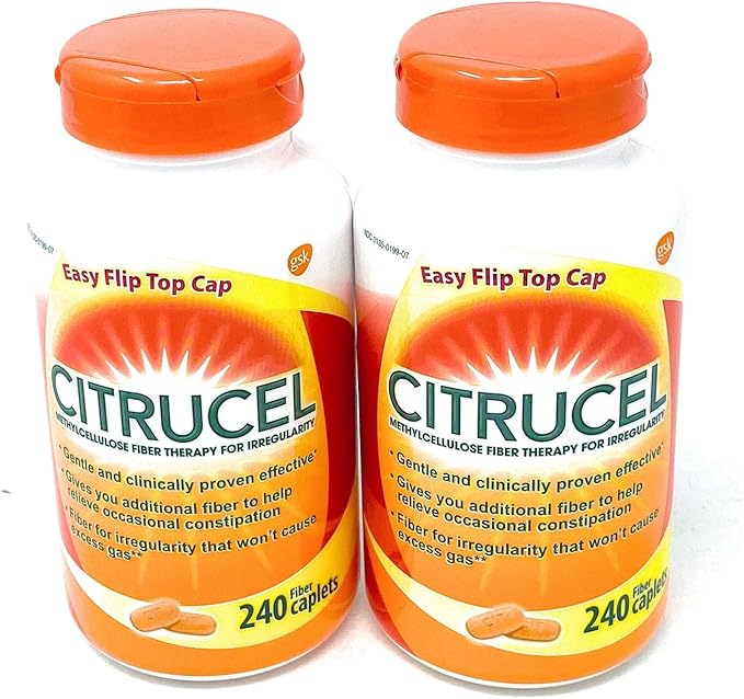 Citrucel Fiber Therapy 240 Fiber Caplets (2 Pack)