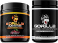 Gorilla Mind Pre Workout (Cherry) + Creatine (100 Serv.) - Comprehensive Stack for Improved Strength Power Output and Muscle Size