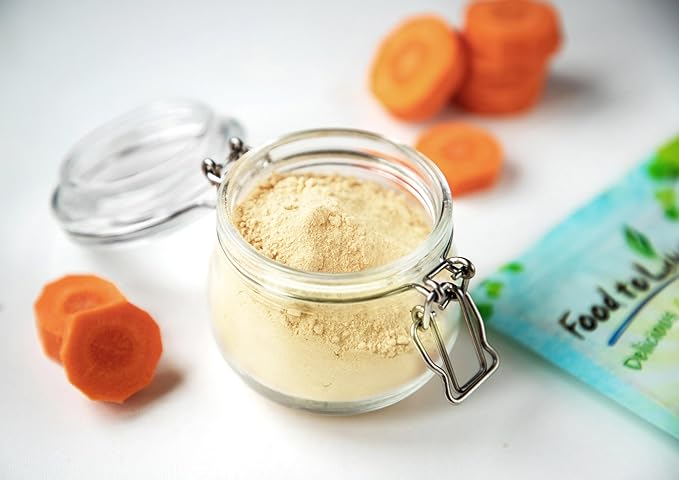 Food to Live Organic Carrot Powder 16 Pounds - Non-GMO Ground Raw Dried Roots Vegan Bulk For Baking Juices Smoothies Shakes and Drinks. Good Source of Dietary Fiber Potassium and Vitamin A