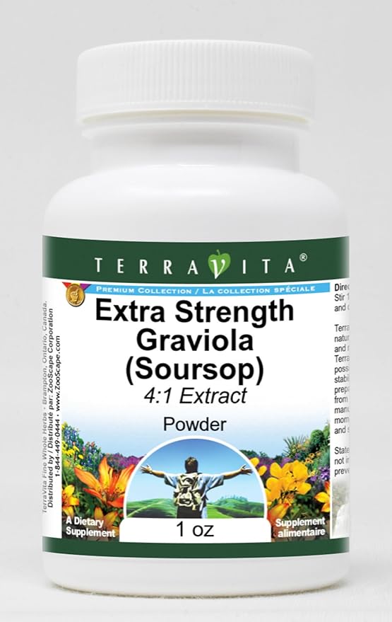 Extra Strength Graviola (Soursop) 4:1 Extract Powder (1 oz ZIN: 511050) - 3 Pack
