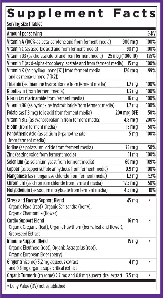 New Chapter Men’s Multivitamin B6 Extra B12 D3 Vitamin C &amp Zinc Immune Heart Cellular Energy and Brain Health Gentle on The Stomach One Daily Non-GMO Gluten-Free 18+ 96 Tablets