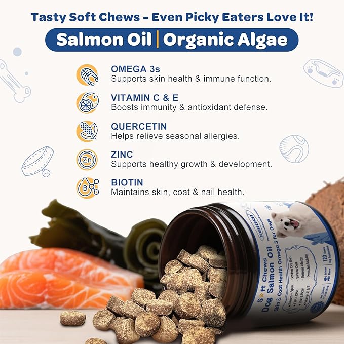 Freeze Dried Chews and Soft Chews Dog Omega 3 Supplements