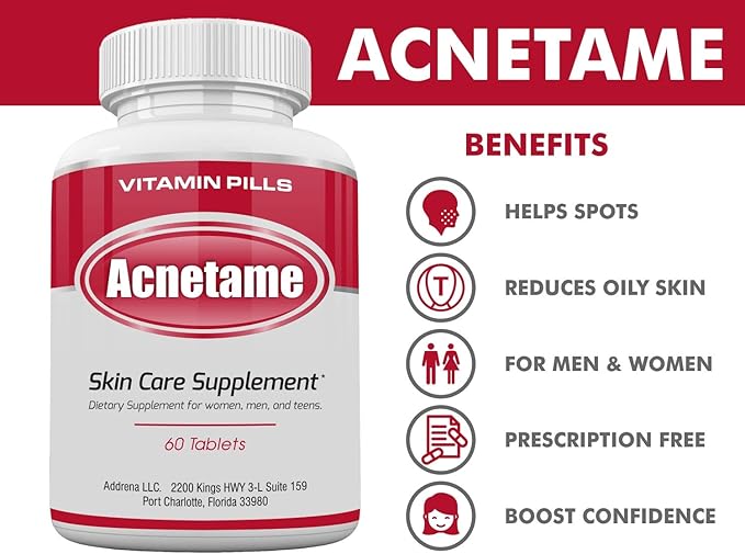 Acne Pills 2 Pack 120 Pills- Vitamin Supplements for Acne Breakouts- Hormonal Pimple Tablets to Clear Oily Skin for Women Men Teens and Adults