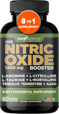 Gade Nutrition Nitric Oxide Supplement L Arginine Capsules – Energy Endurance &amp Performance - Pre Workout - Muscle Builder - with All Essential Amino Acid and Maca Root
