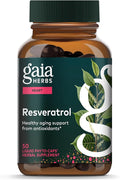 Gaia Herbs Resveratrol - Beauty &amp Radiance Antioxidant Support Supplement* - Made with Japanese Knotweed - Contains 150 mg Trans-Resveratrol per Serving - 50 Liquid Phyto-Capsules (25 Servings)