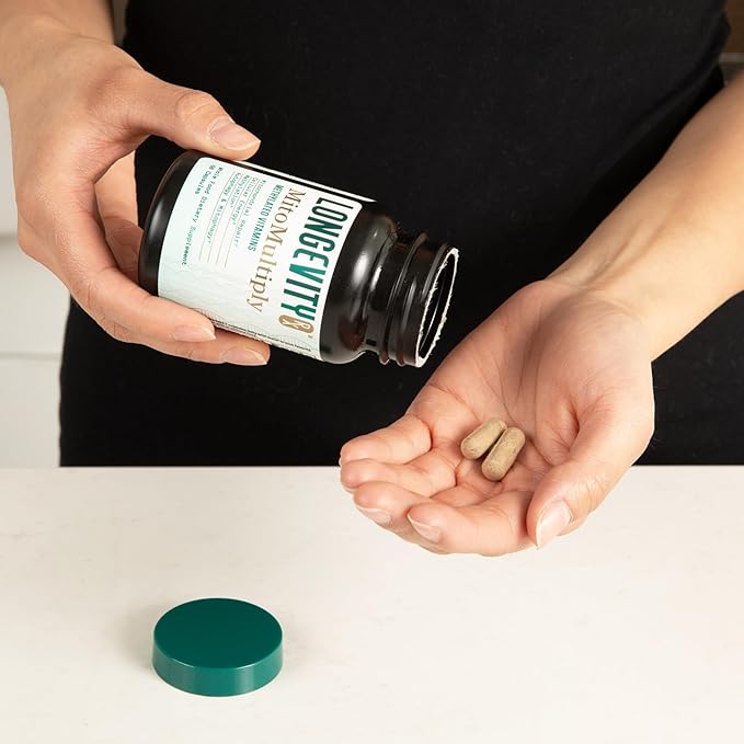 MitoMultiply – Mitochondrial Support with Glutathione SOD Catalase NADH Bacillus Subtilis – Boosts Cellular Energy Absorption Bioavailability – 60 Capsules