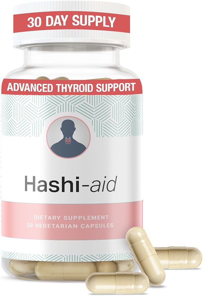 IBDassist™ Hashi Aid Thyroid Support for Women &amp Men - Thyroid Supplement for Hashimoto's Disease &amp Hypothyroidism* - Packed with Ashwagandha Selenium Zinc Essential Vitamins &amp More - 3