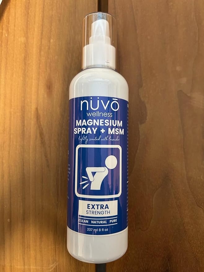 Nuvo Wellness Magnesium Spray with MSM – Extra Strength – Light Lavender Scent – 12oz