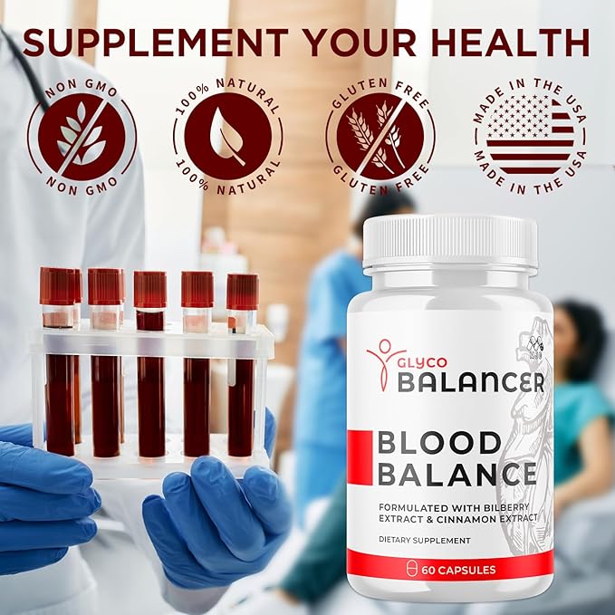 Glyco Balancer Capsules Official GlycoBalancer Health Support Pills With All Natural Ingredients Glyco Balancer Advanced Health &amp Wellness Support with Premium Vitamins for Women &amp Men (60 C