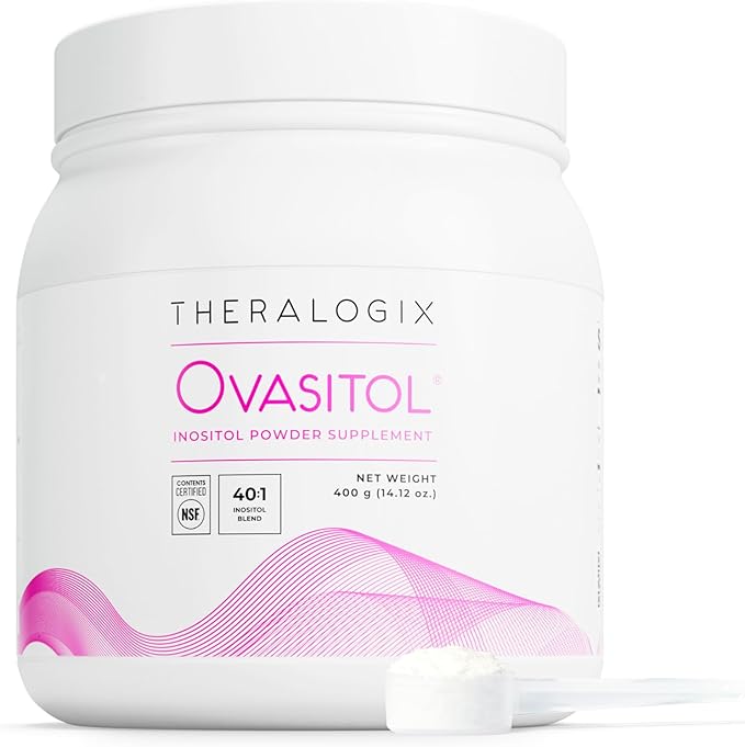 Theralogix Ovasitol Inositol Powder - 90-Day Supply - Myo-Inositol &amp D-Chiro Inositol for Hormone Balance &amp Ovarian Function Support* - NSF Certified - 400 g (180 Servings)