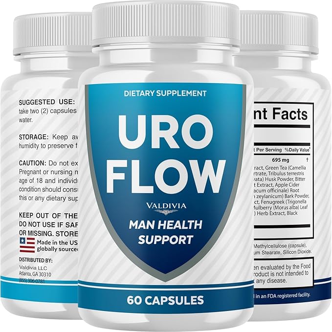 Valdivia (5 Pack UroFlow Capsules – All Natural UroFlow Supplement Pills for Maximum Strength Premium URO Flow Official Reviews (300 Capsules)
