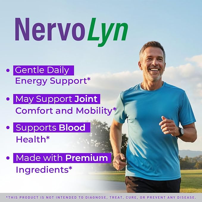 (2 Pack) NervoLyn Capsules - Official Nervo Lyn Advanced Supplement Formula Nerve Health Natural NervoLyn Brain &amp Memory Focus Vitamins Suppor for Overal Health &amp Wellness 120 Capsules for 2