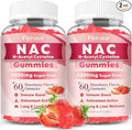 NAC Gummies N Acetyl Cysteine Supplement for Adults and Kids NAC Chewable Support Liver Health Antioxidants &amp Immune System Sugar-Free Strawberry Flavor 120 Count