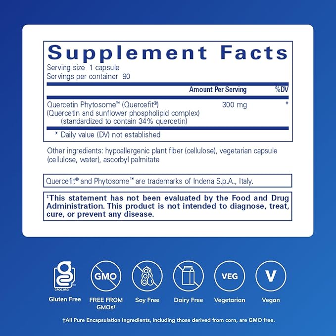 Pure Encapsulations Quercetin UltraSorb | Enhanced-Absorption Cellular Immune and Cardiovascular Support | 90 Capsules
