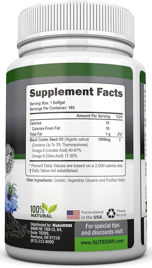 Black Seed Oil Softgels &amp Olive Leaf Extract Capsules Combo - Targeted Immune Support