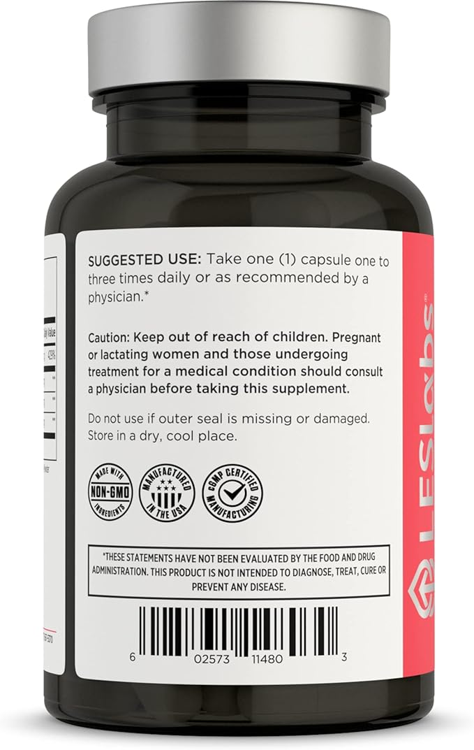 LES Labs Insulin Health – Metabolic Health and Support Lipid &amp Carbohydrate Metabolism – Berberine Chromium Olive Leaf Alpha Lipoic Acid &amp Vanadium – Non-GMO Supplement – 60 Capsules
