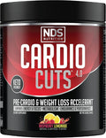 Cardio Cuts NDS Nutrition 4.0 Pre Workout Supplement - Advanced Weight Loss and Pre Cardio Formula with L-Carnitine CLA MCTs L-Glutamine and Safflower Oil - Razz Lemonade (40 Servings)