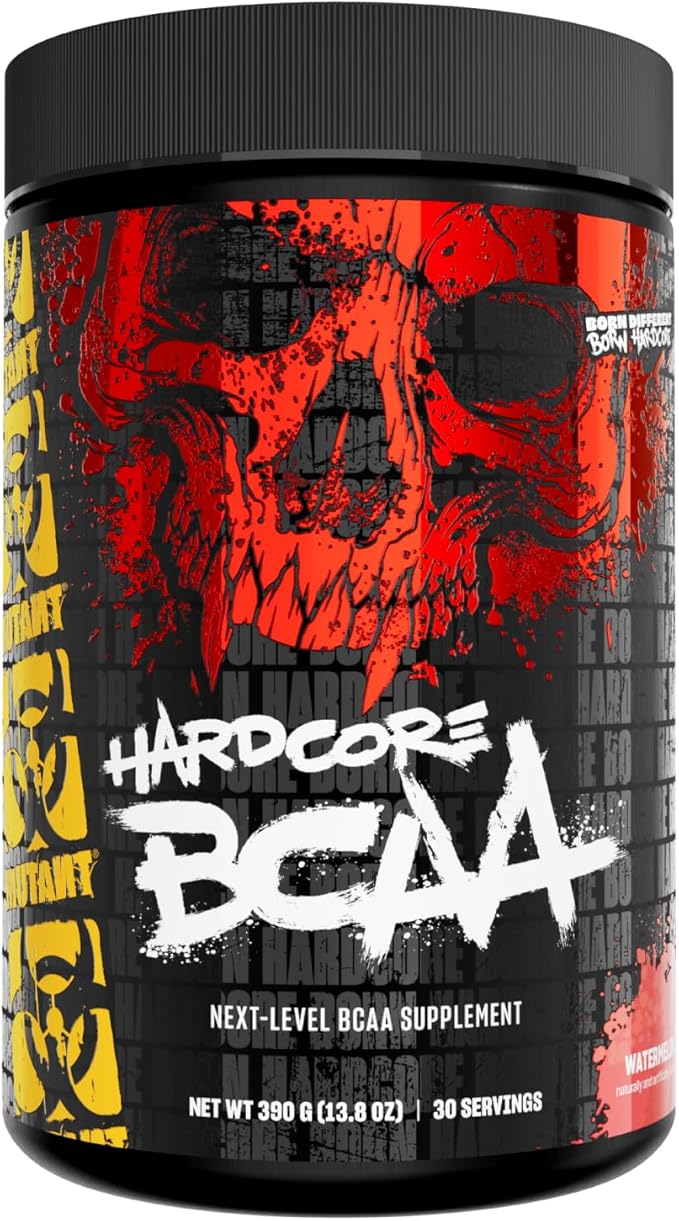Mutant Hardcore BCAA - Pre Intra or Post Workout – BCAA Next Level branched-Chain Amino Acids Supplement – Hydration + Recovery - 30 Serving - Watermelon