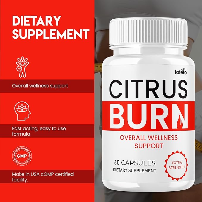 (3 Pack) Citrus Burn Capsules CitrusBurn Supplement Advanced Loss Support Formula Pills Premium All-Natural Daily Vitamin Maximum Energy Healthy Digestion Overall Health Wellness Reviews (180 ct)