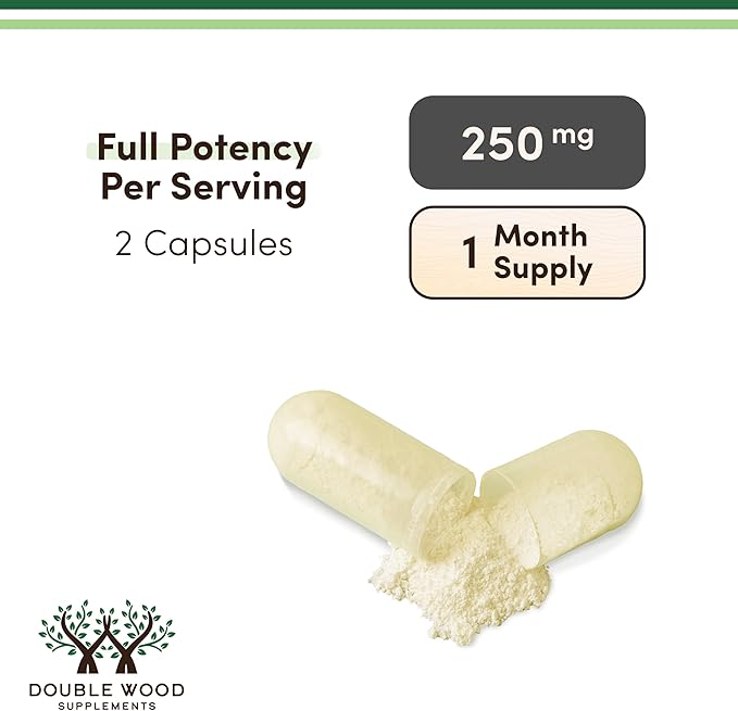 Lactoferrin 250mg per Serving (60 Capsules) Patented Bioferrin Lactoferrin - Superior Iron Supplement for Iron Deficiency and Immune Support by Double Wood Supplements