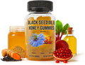 Black Seed Oil &amp Honey Gummies - with Black Cumin Seed Oil Vitamin C Turmeric &amp Biotin - Immune Support Supplement for Joint Gut &amp Skin Health 60 Gummies